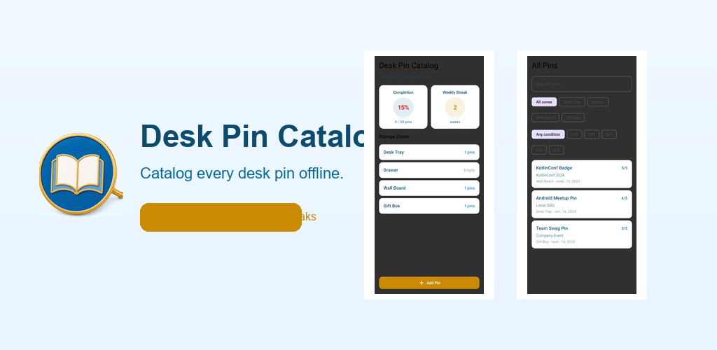 Desk Pin Catalog banner